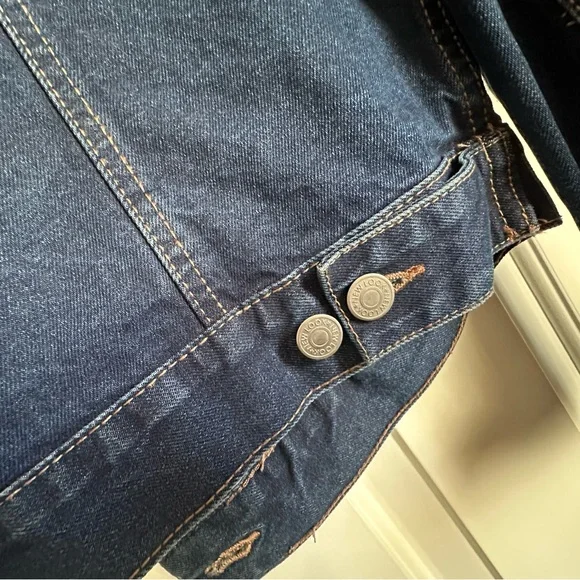 New Look- Cropped Denim Trucker Jacket - Classic Blue- XL - Picture 5 of 5